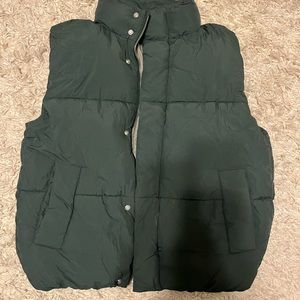 Zara green puffer vest